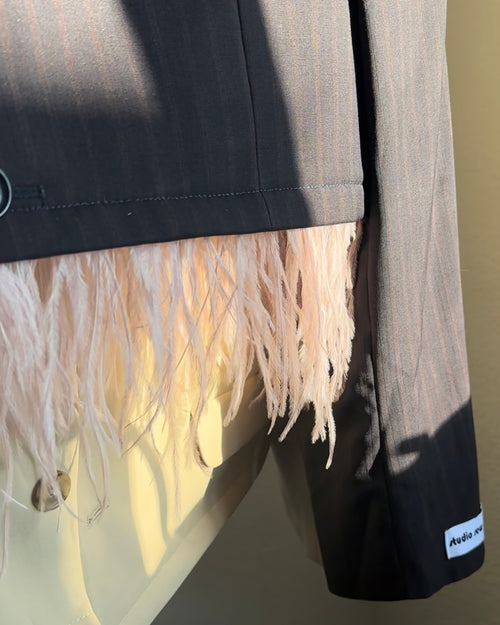 Cropped Feather Blazer
